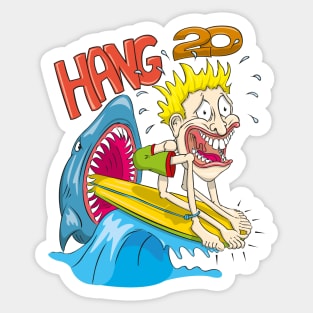 Hang 20 Sticker